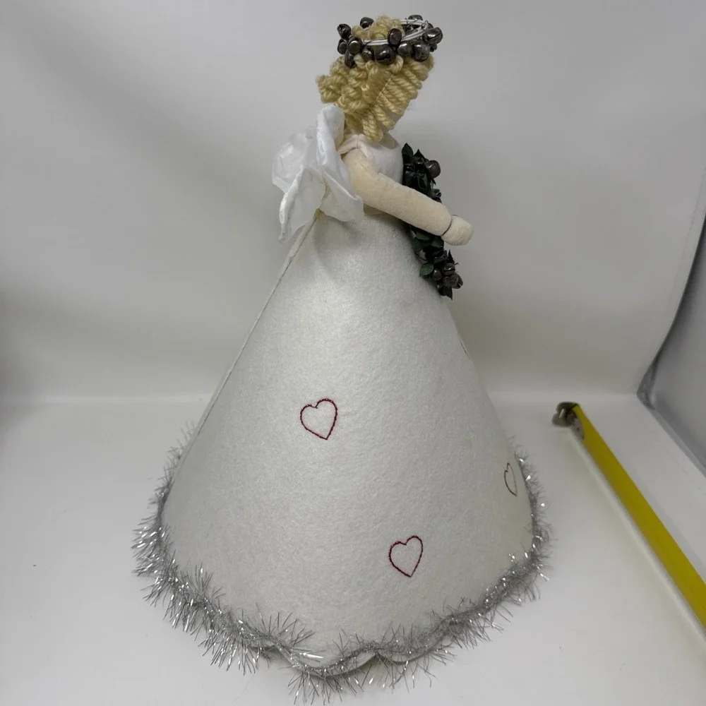 Pottery Barn Kids Holiday Angel Tree Topper With Bells, Hearts, Wreath Christmas